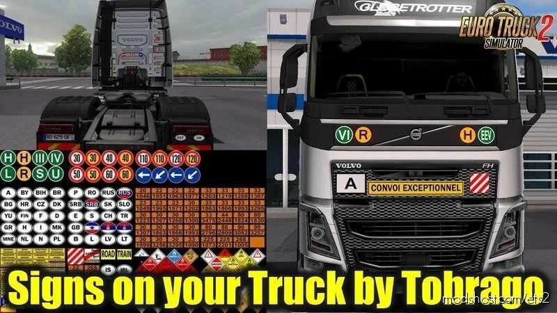 Signs ON Your Truck V1.1.7.28 By Tobrago [1.44] for Euro Truck Simulator 2