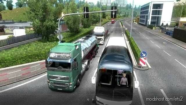Trucks In Traffic Exhaust Smoke V1.2 [1.44] for Euro Truck Simulator 2