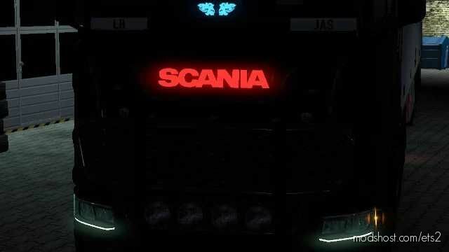 Scania Front Badge LED V1.2 for Euro Truck Simulator 2