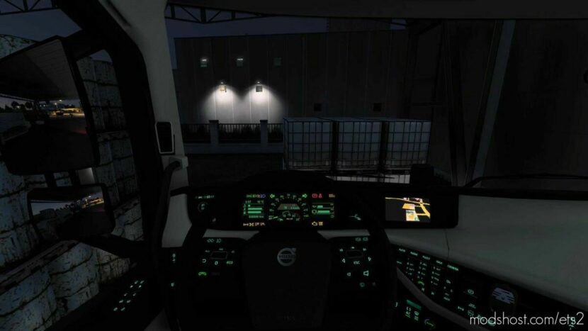 Green Dashboard For Volvo FH V1.2.0 for Euro Truck Simulator 2