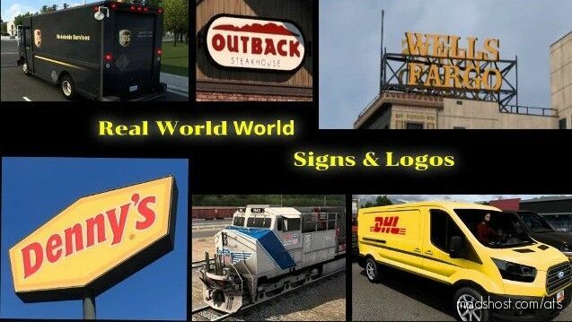Real World Signs & Logos V1.2 for American Truck Simulator