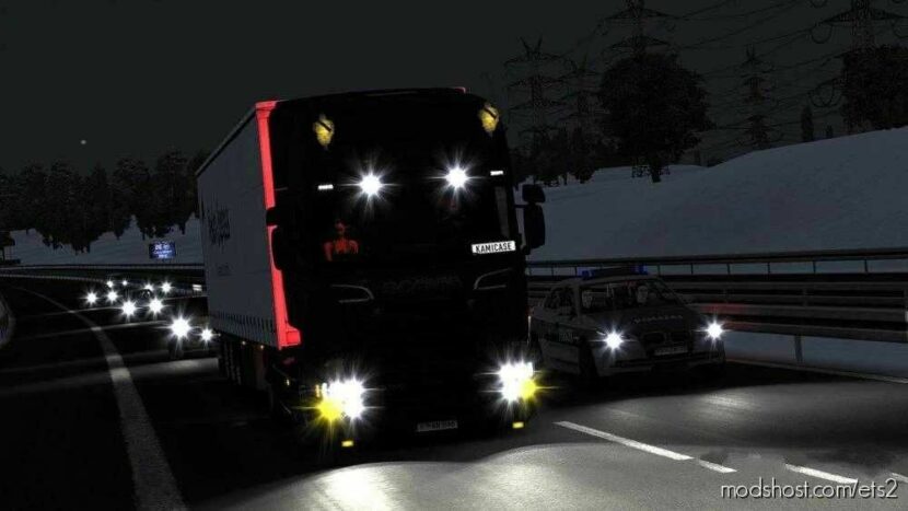 Vehicle Lights Mod V7.1 [1.44] for Euro Truck Simulator 2