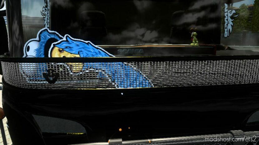 Wipers Sticker Cookie Monster V1.1 for Euro Truck Simulator 2