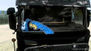 ETS2 RJL Part Mod: Wipers Sticker Cookie Monster V1.1 (Image #5)