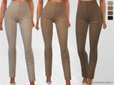 Sims 4 Female Clothes Mod: FIT Mesh High Waisted Trouser Pants (Featured)