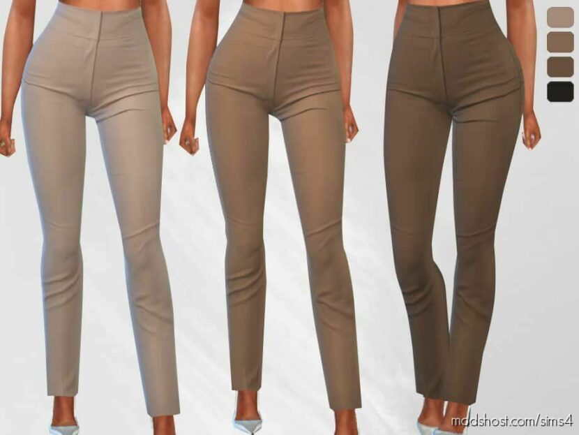 FIT Mesh High Waisted Trouser Pants for The Sims 4