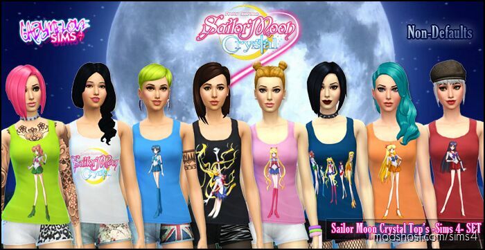 Sailor Moon Crystal Tops for The Sims 4