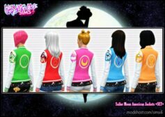 Sims 4 Female Clothes Mod: Sailor Moon American Jackets (Image #2)