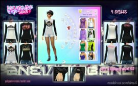 Sims 4 Female Mod: Kpop: 2ne1 & Bigbang FanGirl Clothes SET (Image #2)