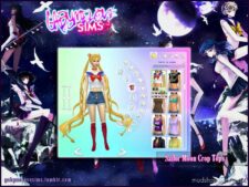 Sims 4 Female Clothes Mod: Sailor Moon Crop Tops for women (Image #3)