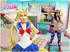 Sims 4 Mod: Sailor Moon Walls (Image #2)