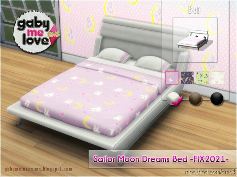 Furnishing: Sailor Moon Dreams Bed ─ Fix 2021 ─ for Sims 4