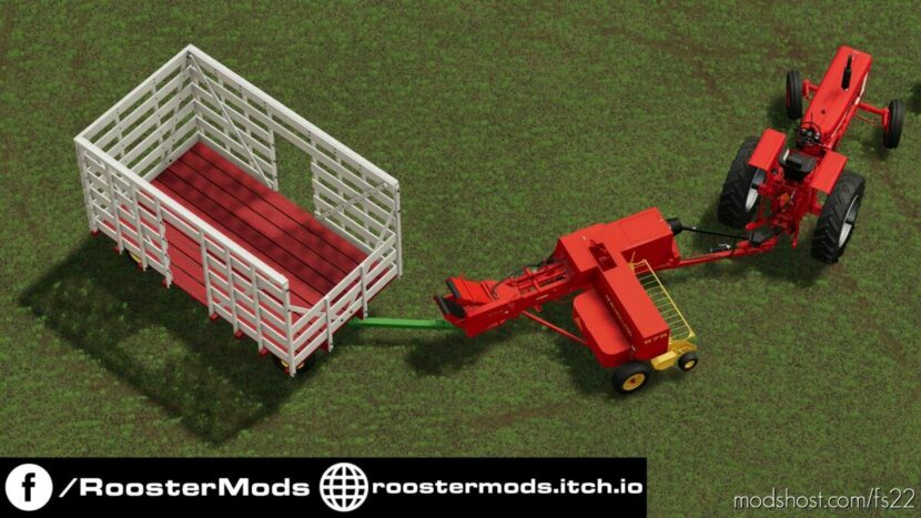 John Deere Wooden Thrower Rack for Farming Simulator 22