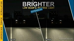 LOW Beam Headlight Extension for American Truck Simulator