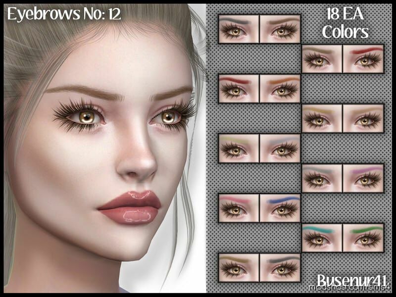 [Busenur41] Eyebrows N12 for The Sims 4