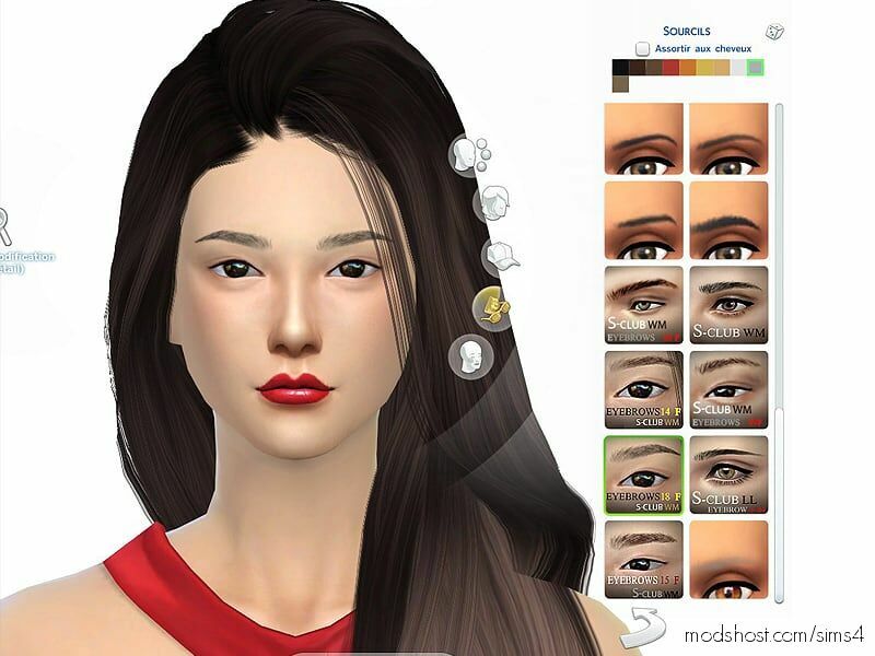 S-Club WM Thesims4 Eyebrows18 F for The Sims 4