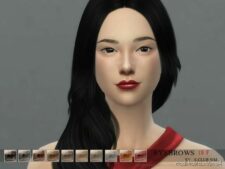 Sims 4 Female Hair Mod: S-Club WM Thesims4 Eyebrows18 F (Image #2)