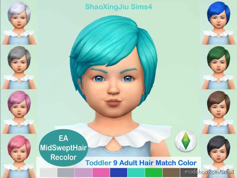 Swept Hair Recolor for The Sims 4