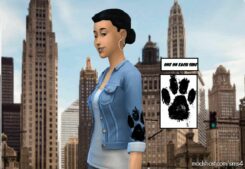 Sims 4 Adult Clothes Mod: Puppy Aesthetic Denim Jacket (Image #5)