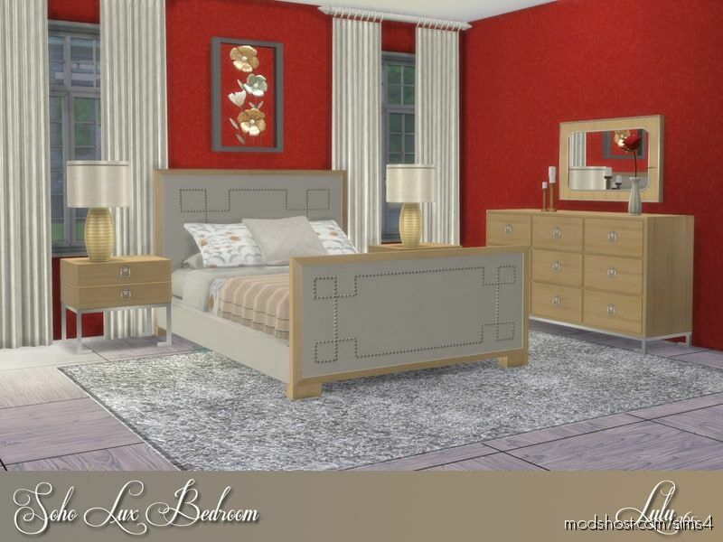 Soho LUX Bedroom for The Sims 4