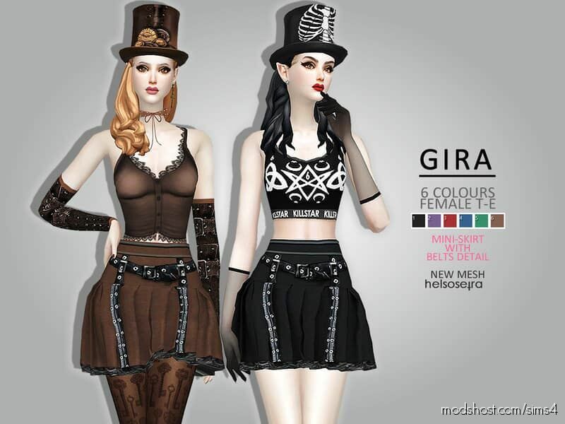 Gira – Mini Skirt for The Sims 4