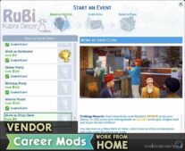 Sims 4 Mod: Vendor Career (Rubi’s “Work From Home” Career Mods) (Image #5)