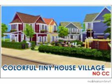 Sims 4 Mod: Colorful Tiny House Village (Image #2)