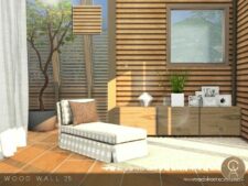 Wood Wall 25 for The Sims 4