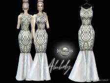 Alulidy High Fashion Evening Dress for The Sims 4