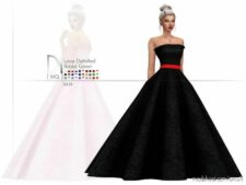 Sims 4 Female Clothes Mod: Lace Detaied Bridal Gown (Image #2)