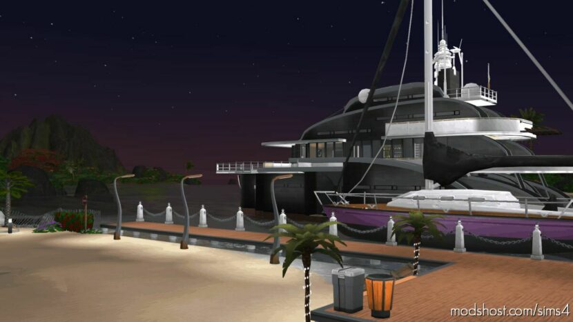 Gorgona Yacht (NO CC) for The Sims 4
