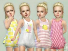 Toddler Summer Romper 02 for The Sims 4
