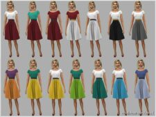 Mathcope Carlota Dress – Plains for The Sims 4