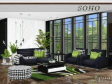 Sims 4 Set Mod: Soho Living Room (Image #2)