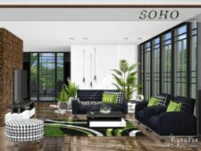 Sims 4 Set Mod: Soho Living Room (Image #3)