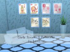 Girls Room ART By LLS for The Sims 4