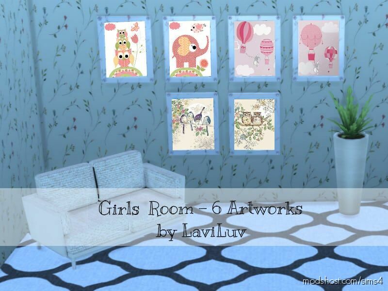 Girls Room ART By LLS for The Sims 4