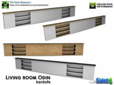 Kardofe Living Room Odin Window Sill for The Sims 4