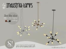 Industrial Lamps – Sputnik Chandelier [MID Wall] for The Sims 4