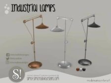 Industrial Lamps – Warren Pulley Task Floor Lamp for The Sims 4