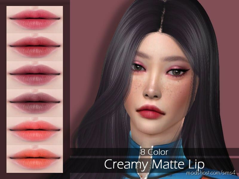Lmcs Creamy Matte LIP for The Sims 4