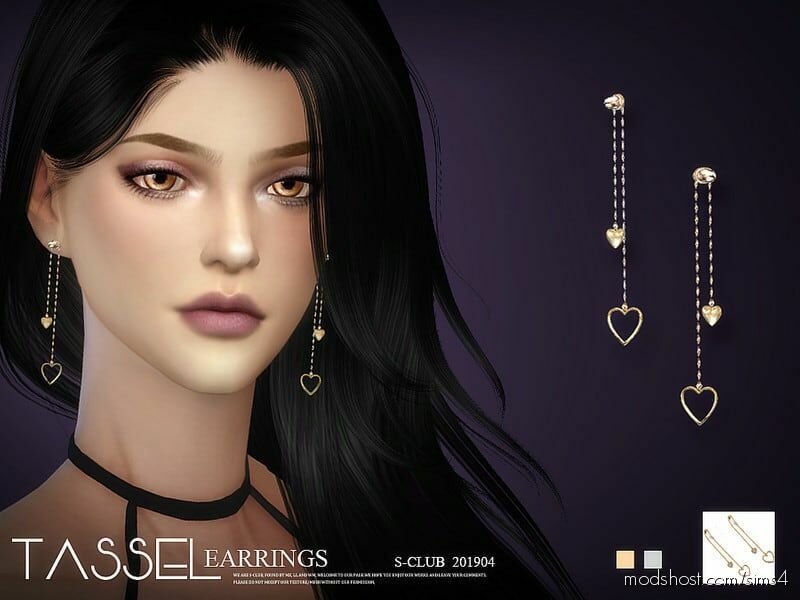 S-Club TS4 LL Earrings 201905 for The Sims 4