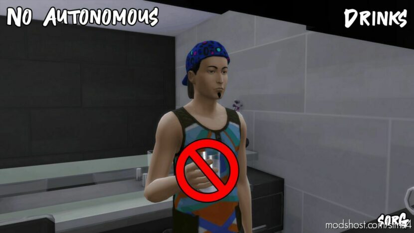 NO Autonomous Drinks for The Sims 4