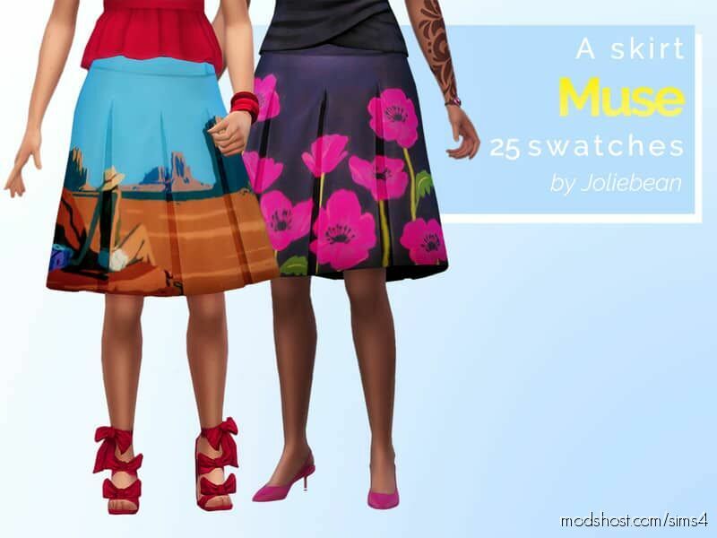 Joliebean – Muse Skirt for The Sims 4