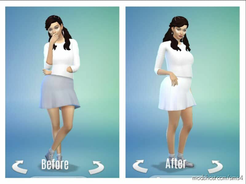 Cats & Dogs Skirt Recolor Pure White for The Sims 4