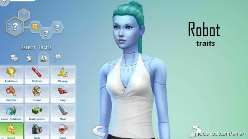 Robot Traits (5 Flavors) for The Sims 4