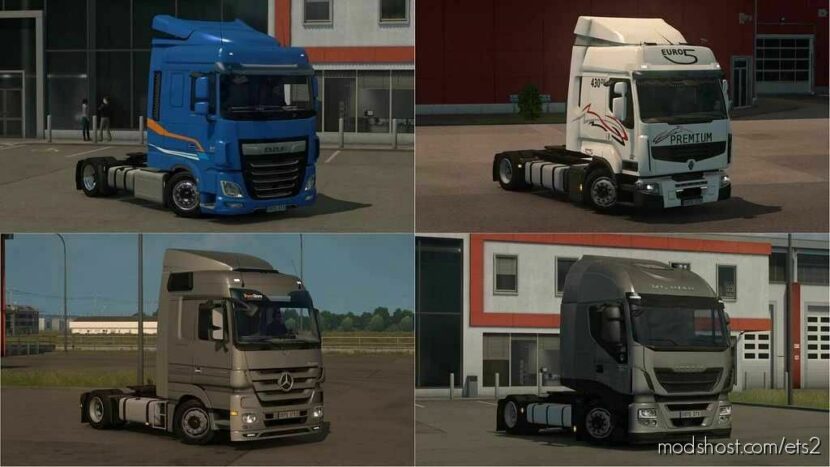 LOW Deck Chassis Addons For Schumi’S Trucks By Sogard3 V5.3 [1.44] for Euro Truck Simulator 2