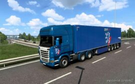 ETS2 Scania Mod: Skin Scania R2009 Peugeot Sport + Trailer Skin (Image #2)