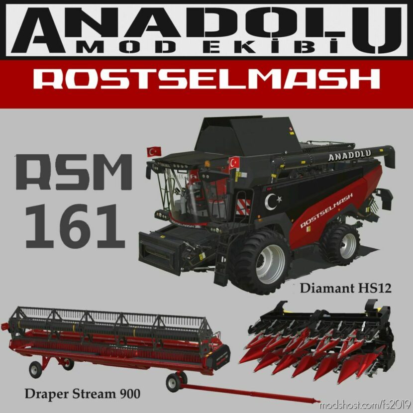 Anadolu Rostselmash RSM 161 Biçer Döver Paketi for Farming Simulator 19