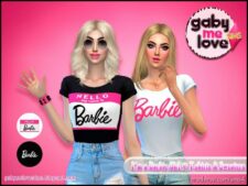 Sims 4 Female Clothes Mod: I'm a Barbie Girl ♥ T-Shirts & Sweaters (Image #2)